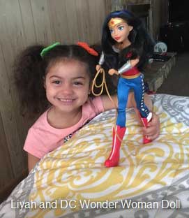 Liyah, a Jordanian immigrant living in the United States, loves her Wonder Woman doll. 