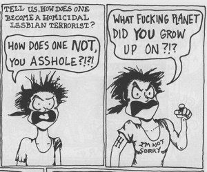 Panels from Diane DiMassa's Hothead Paisan